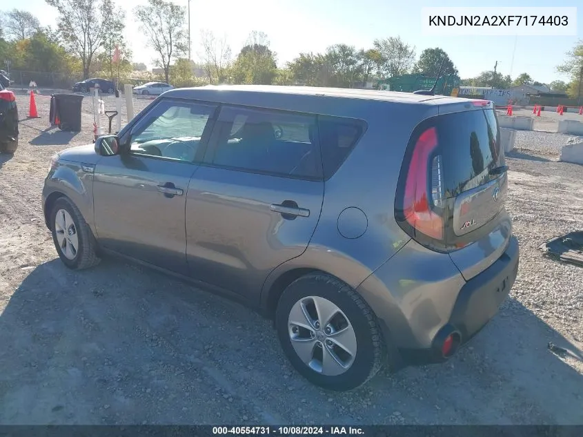 2015 Kia Soul VIN: KNDJN2A2XF7174403 Lot: 40554731