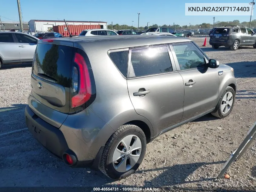 2015 Kia Soul VIN: KNDJN2A2XF7174403 Lot: 40554731