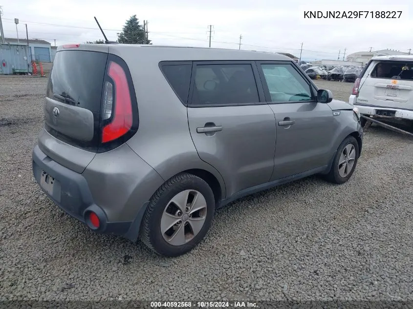 2015 Kia Soul VIN: KNDJN2A29F7188227 Lot: 40592568