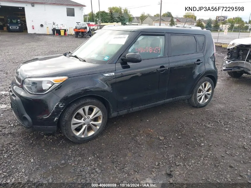 2015 Kia Soul + VIN: KNDJP3A56F7229598 Lot: 40608059