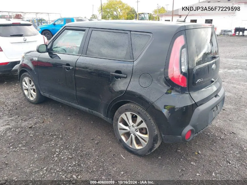 2015 Kia Soul + VIN: KNDJP3A56F7229598 Lot: 40608059