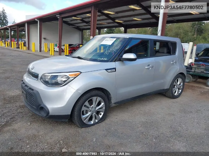 2015 Kia Soul + VIN: KNDJP3A54F7780502 Lot: 40617993