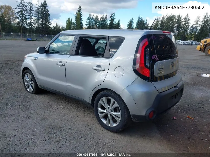 2015 Kia Soul + VIN: KNDJP3A54F7780502 Lot: 40617993