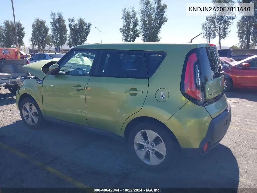 2015 Kia Soul VIN: KNDJN2A20F7811640 Lot: 40642044