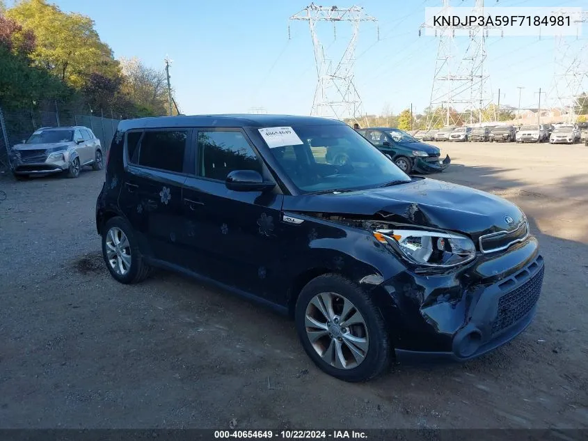 2015 Kia Soul + VIN: KNDJP3A59F7184981 Lot: 40654649