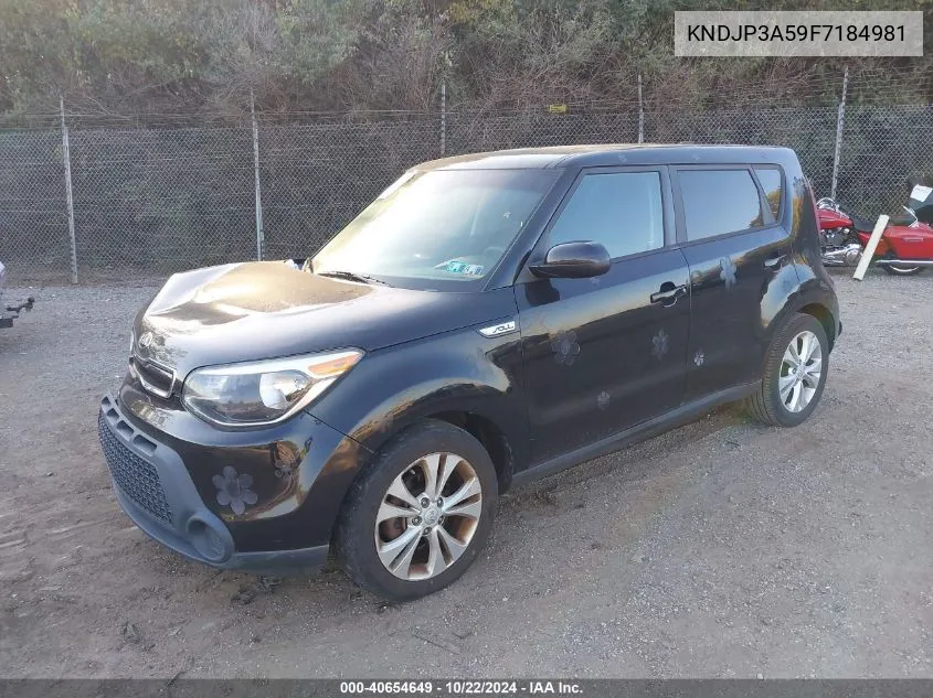 2015 Kia Soul + VIN: KNDJP3A59F7184981 Lot: 40654649