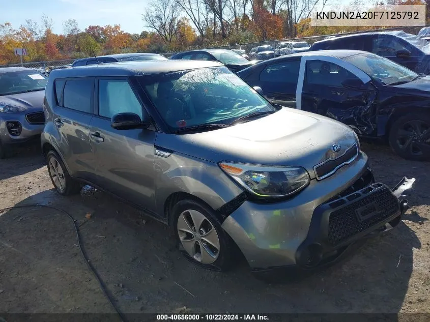 2015 Kia Soul VIN: KNDJN2A20F7125792 Lot: 40656000