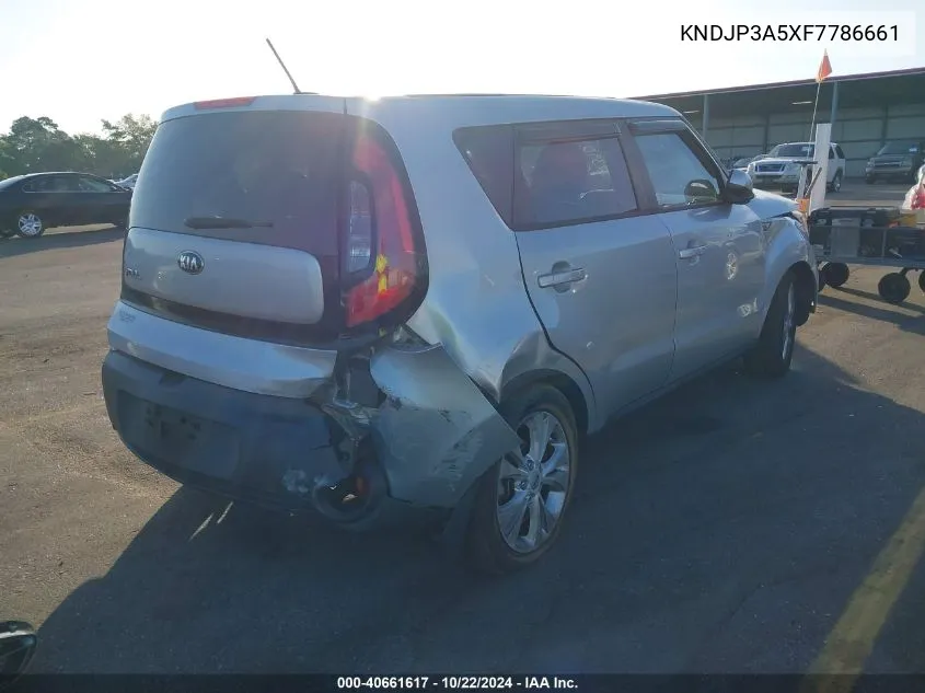 2015 Kia Soul + VIN: KNDJP3A5XF7786661 Lot: 40661617