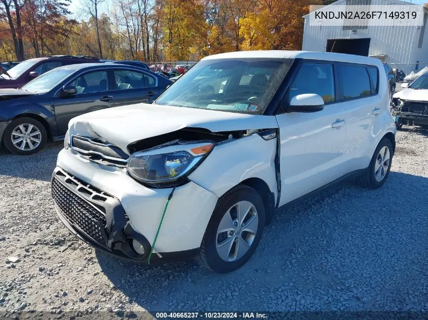 2015 Kia Soul VIN: KNDJN2A26F7149319 Lot: 40665237