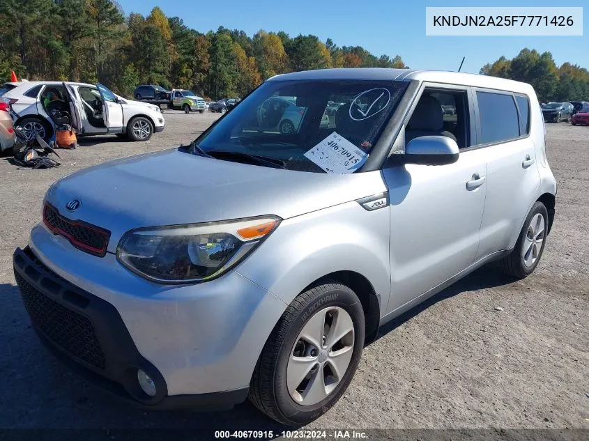 2015 Kia Soul VIN: KNDJN2A25F7771426 Lot: 40670915