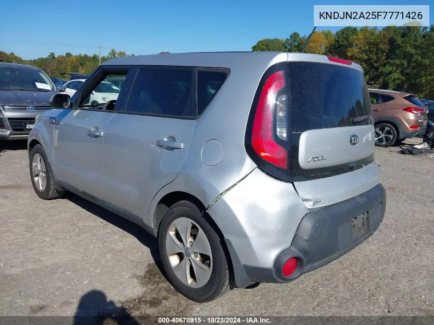 2015 Kia Soul VIN: KNDJN2A25F7771426 Lot: 40670915