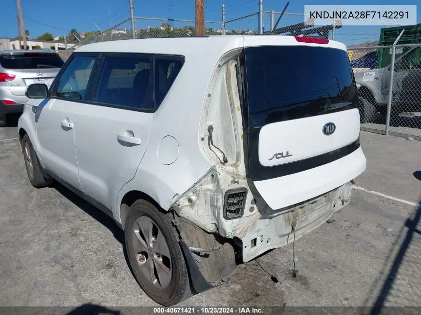 2015 Kia Soul VIN: KNDJN2A28F7142291 Lot: 40671421