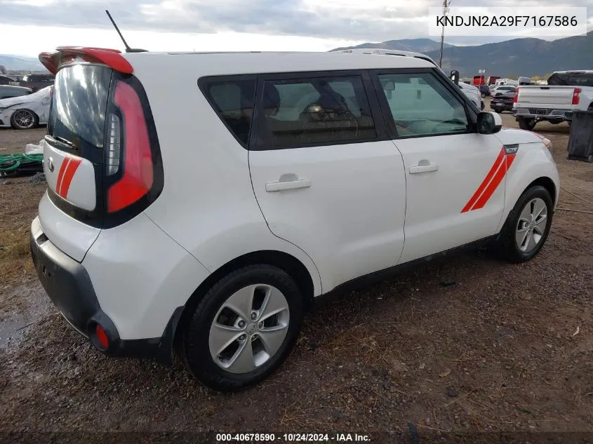 2015 Kia Soul VIN: KNDJN2A29F7167586 Lot: 40678590