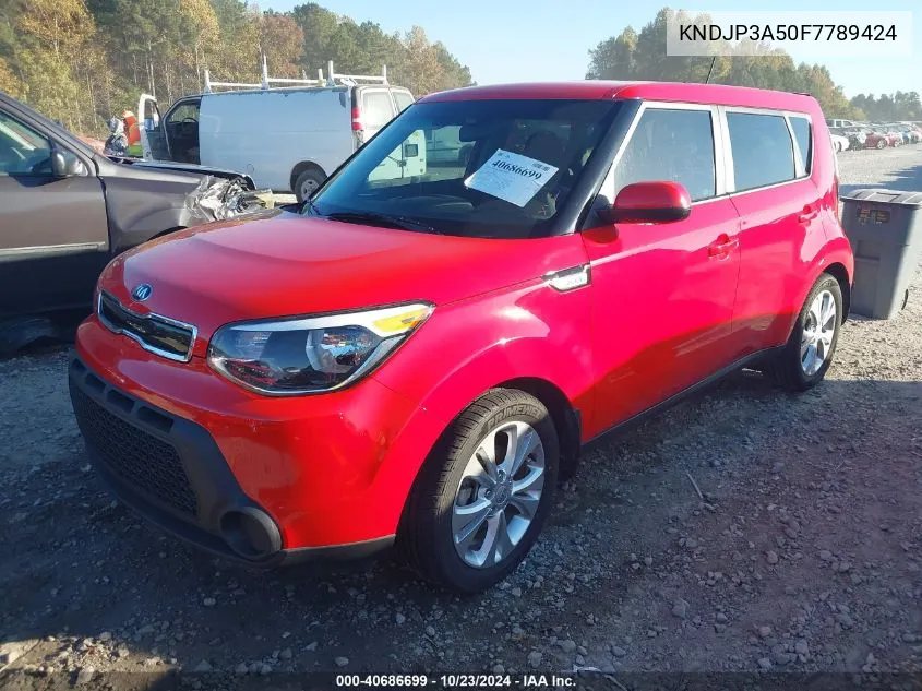 2015 Kia Soul + VIN: KNDJP3A50F7789424 Lot: 40686699