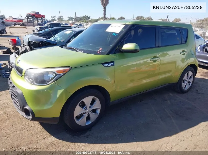 2015 Kia Soul VIN: KNDJN2A20F7805238 Lot: 40702718