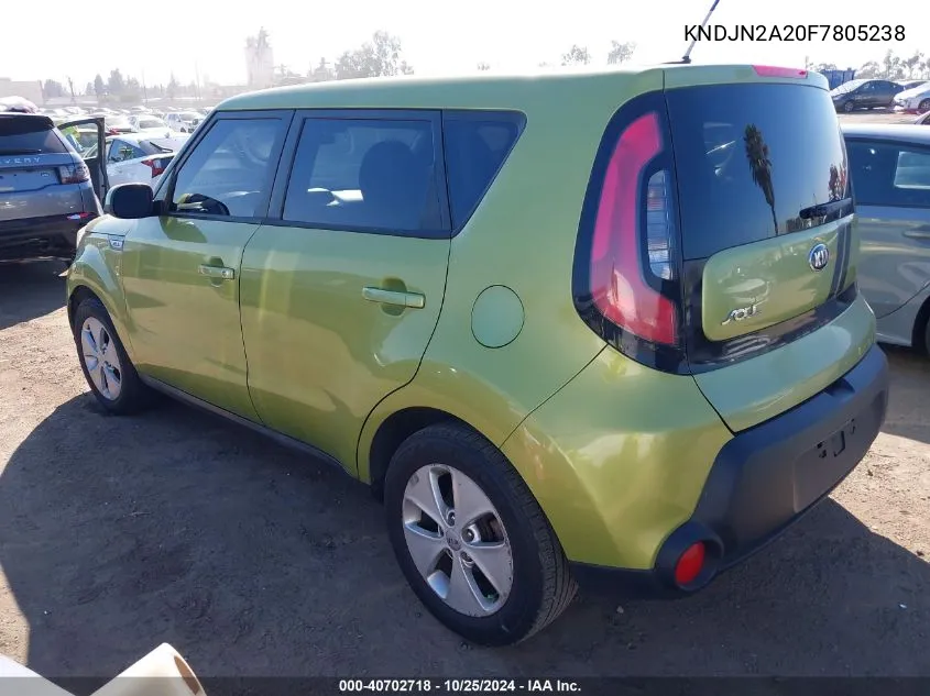 2015 Kia Soul VIN: KNDJN2A20F7805238 Lot: 40702718