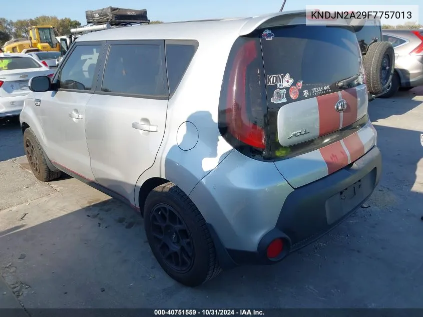 2015 Kia Soul VIN: KNDJN2A29F7757013 Lot: 40751559