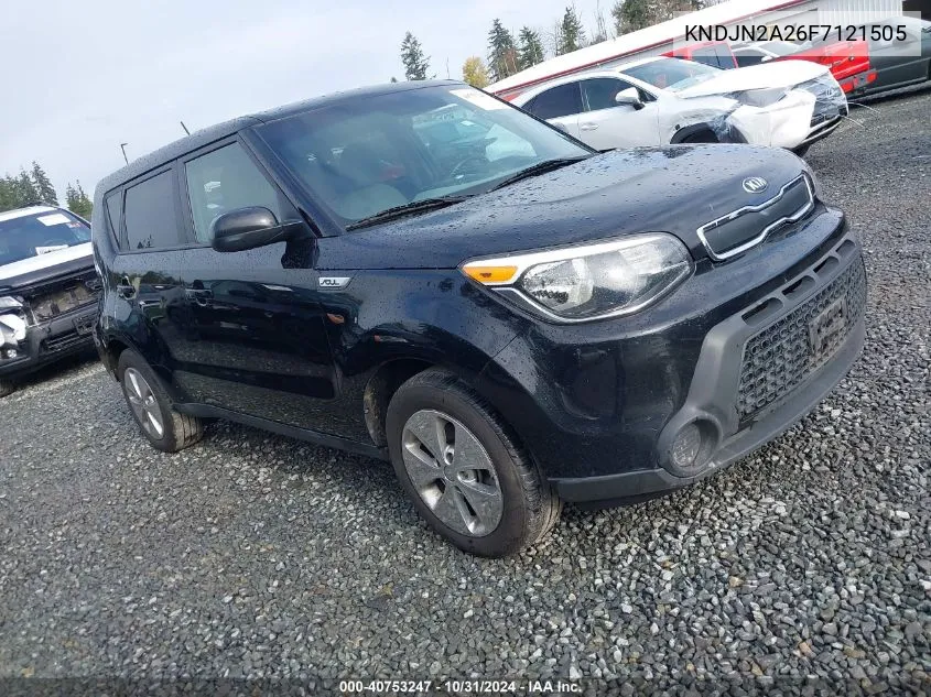 2015 Kia Soul VIN: KNDJN2A26F7121505 Lot: 40753247