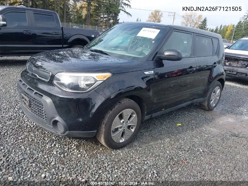 2015 Kia Soul VIN: KNDJN2A26F7121505 Lot: 40753247