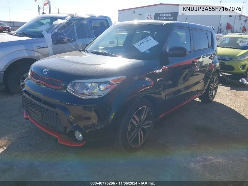 2015 Kia Soul + VIN: KNDJP3A55F7167076 Lot: 40775286