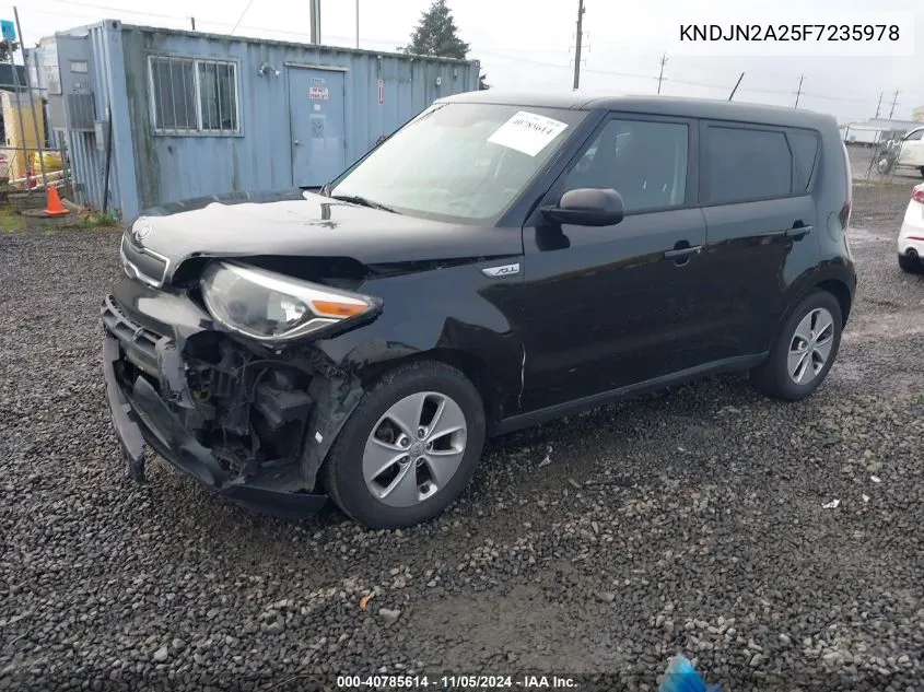 2015 Kia Soul VIN: KNDJN2A25F7235978 Lot: 40785614