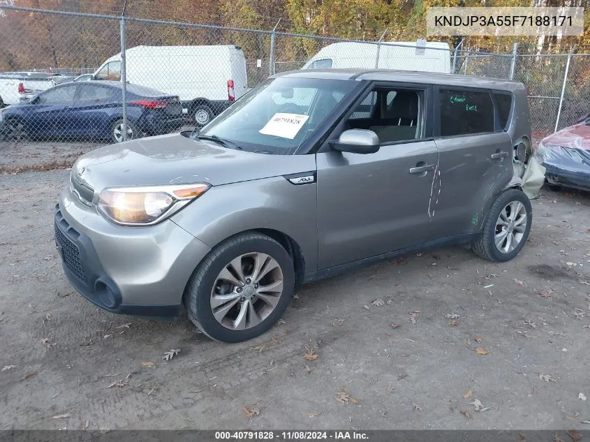 2015 Kia Soul + VIN: KNDJP3A55F7188171 Lot: 40791828