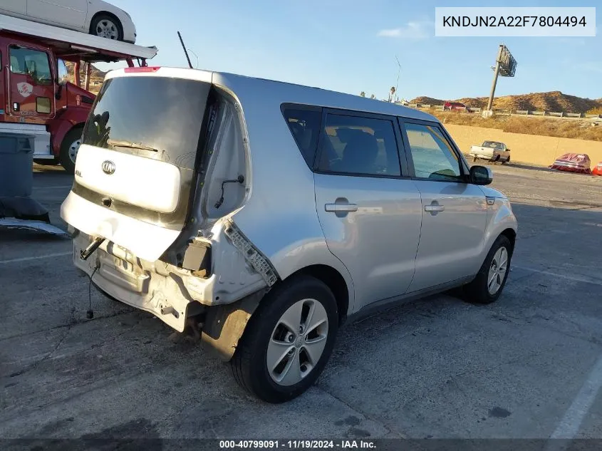 2015 Kia Soul VIN: KNDJN2A22F7804494 Lot: 40799091