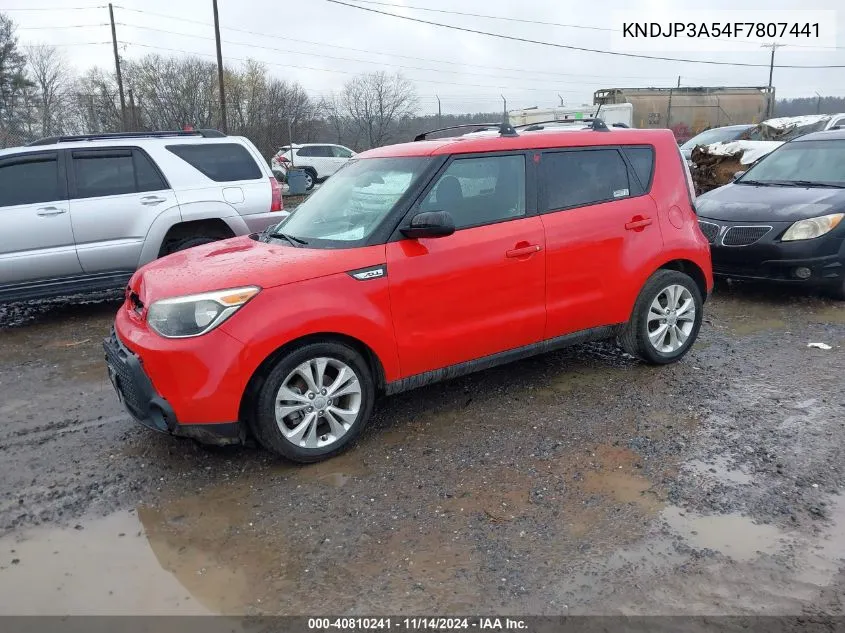 2015 Kia Soul + VIN: KNDJP3A54F7807441 Lot: 40810241