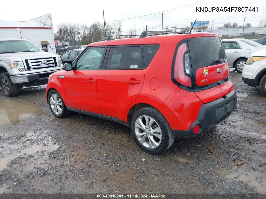 2015 Kia Soul + VIN: KNDJP3A54F7807441 Lot: 40810241