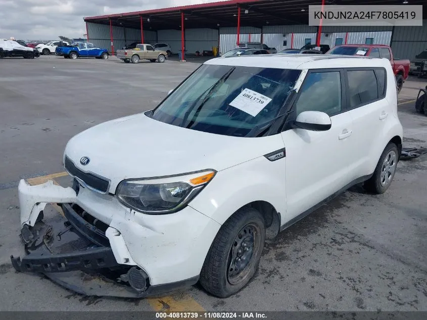 2015 Kia Soul VIN: KNDJN2A24F7805419 Lot: 40813739