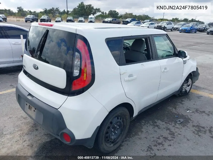 2015 Kia Soul VIN: KNDJN2A24F7805419 Lot: 40813739