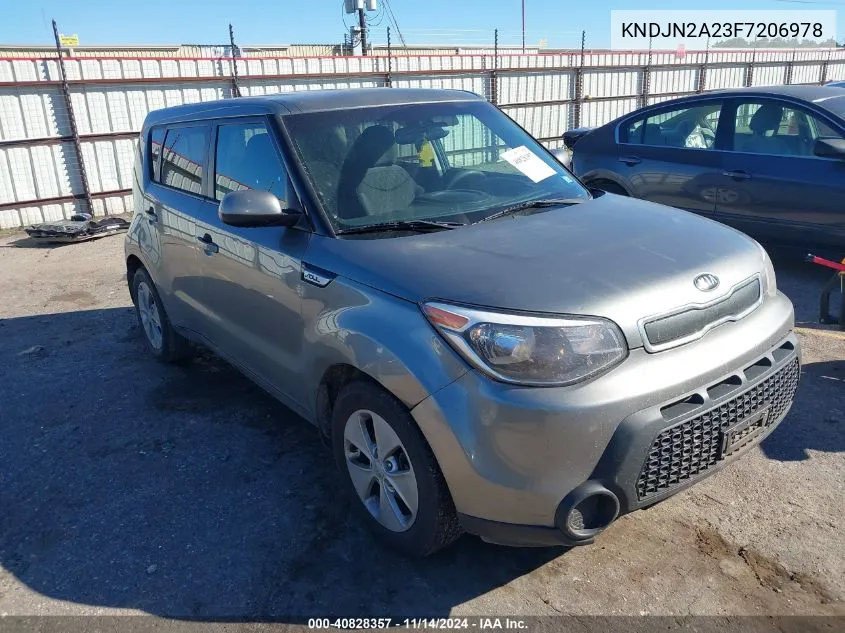 2015 Kia Soul VIN: KNDJN2A23F7206978 Lot: 40828357