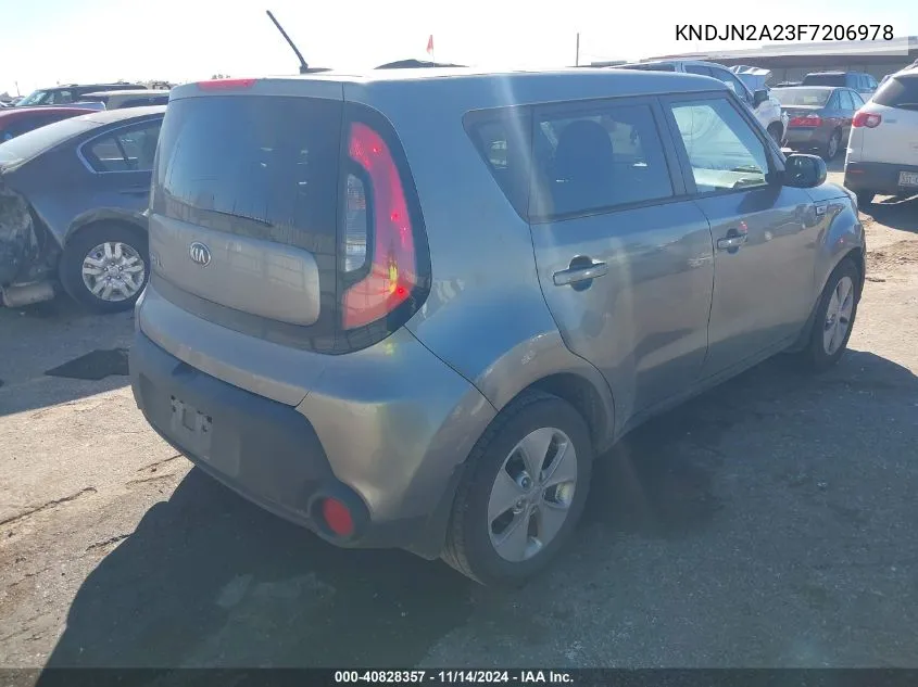 2015 Kia Soul VIN: KNDJN2A23F7206978 Lot: 40828357