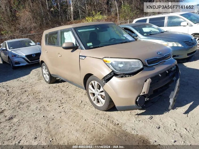 2015 Kia Soul + VIN: KNDJP3A56F7141652 Lot: 40833853