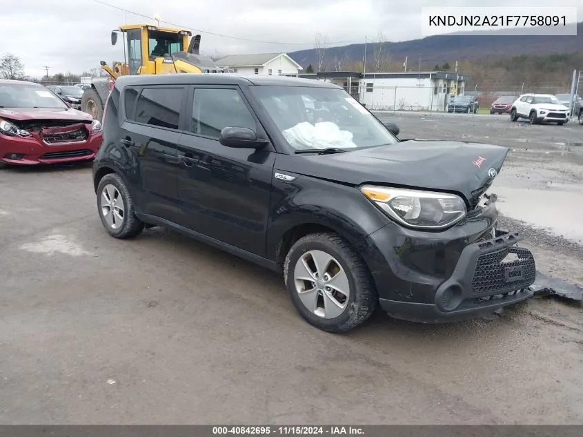 2015 Kia Soul VIN: KNDJN2A21F7758091 Lot: 40842695