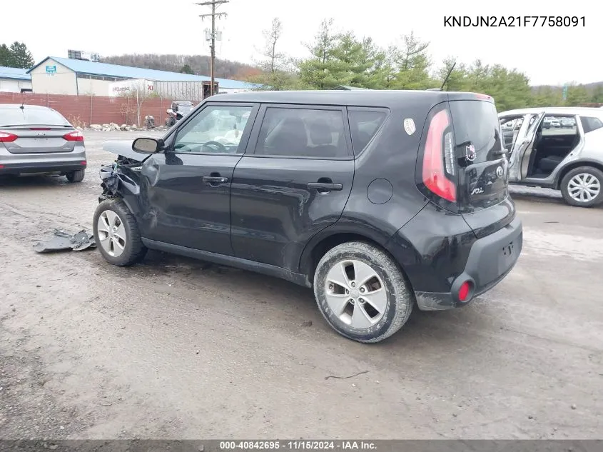 2015 Kia Soul VIN: KNDJN2A21F7758091 Lot: 40842695