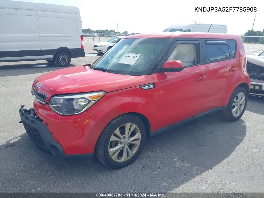 2015 Kia Soul + VIN: KNDJP3A52F7785908 Lot: 40857783