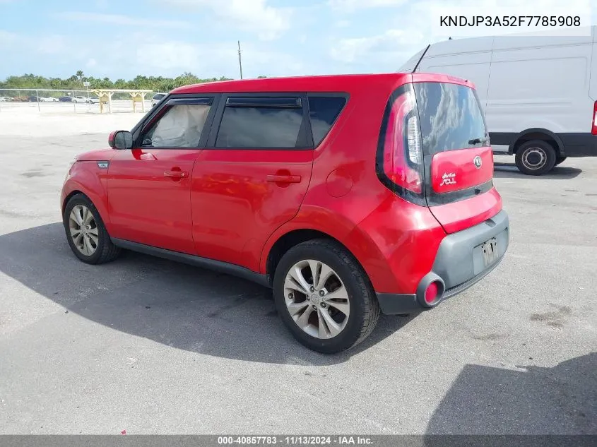 2015 Kia Soul + VIN: KNDJP3A52F7785908 Lot: 40857783