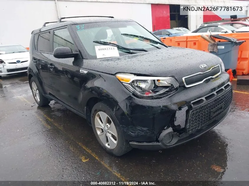 2015 Kia Soul VIN: KNDJN2A26F7781673 Lot: 40882312