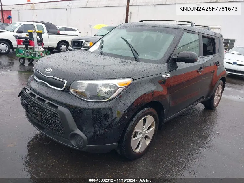 2015 Kia Soul VIN: KNDJN2A26F7781673 Lot: 40882312