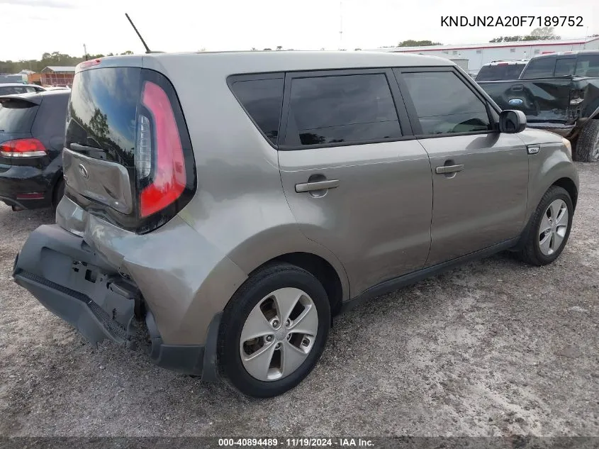 2015 Kia Soul VIN: KNDJN2A20F7189752 Lot: 40894489