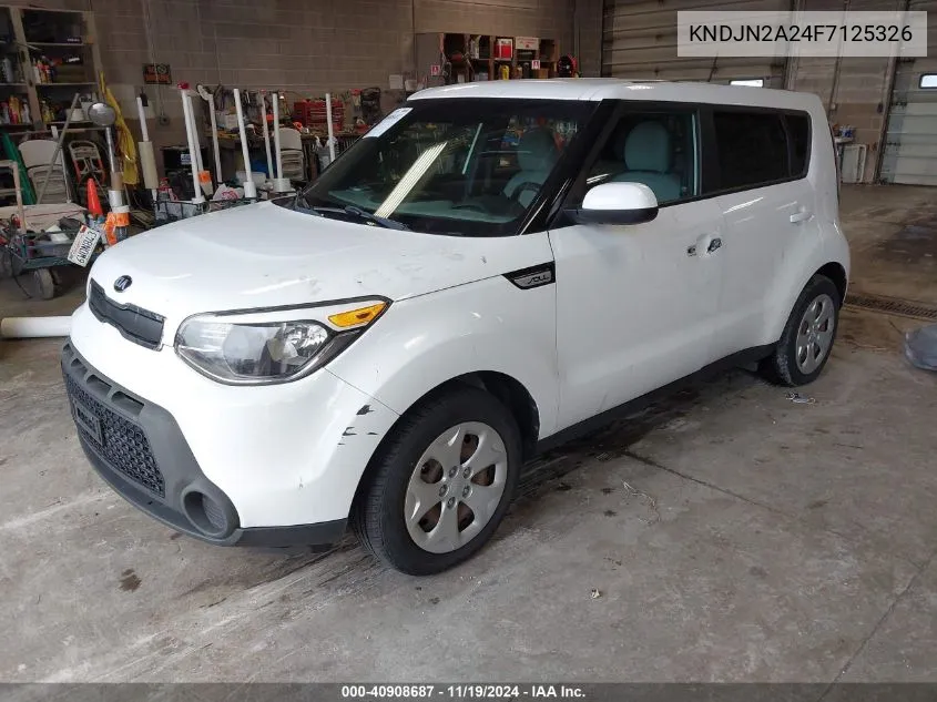 2015 Kia Soul VIN: KNDJN2A24F7125326 Lot: 40908687