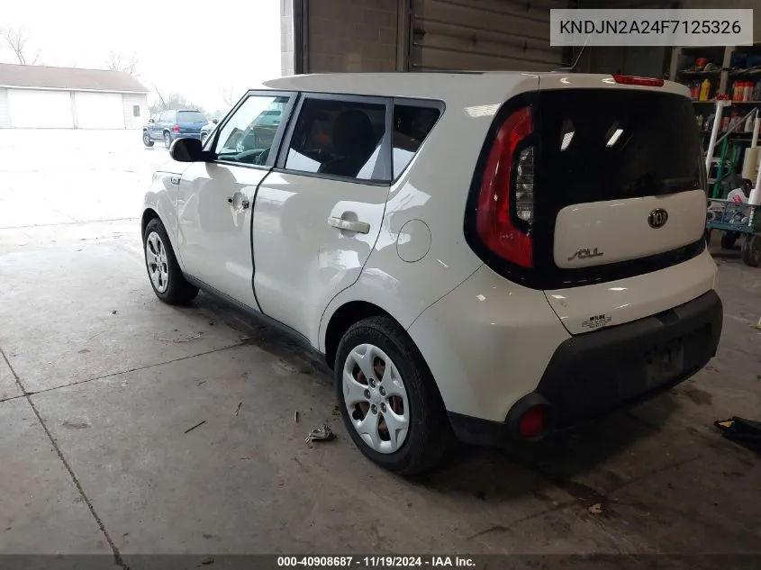 2015 Kia Soul VIN: KNDJN2A24F7125326 Lot: 40908687