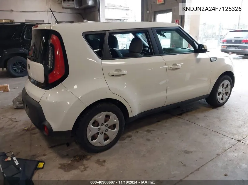 2015 Kia Soul VIN: KNDJN2A24F7125326 Lot: 40908687