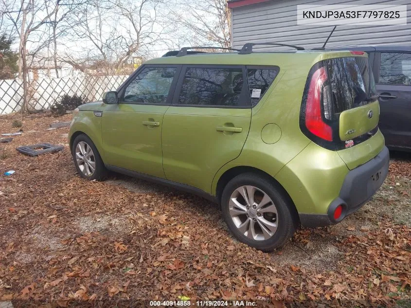 2015 Kia Soul + VIN: KNDJP3A53F7797825 Lot: 40914858