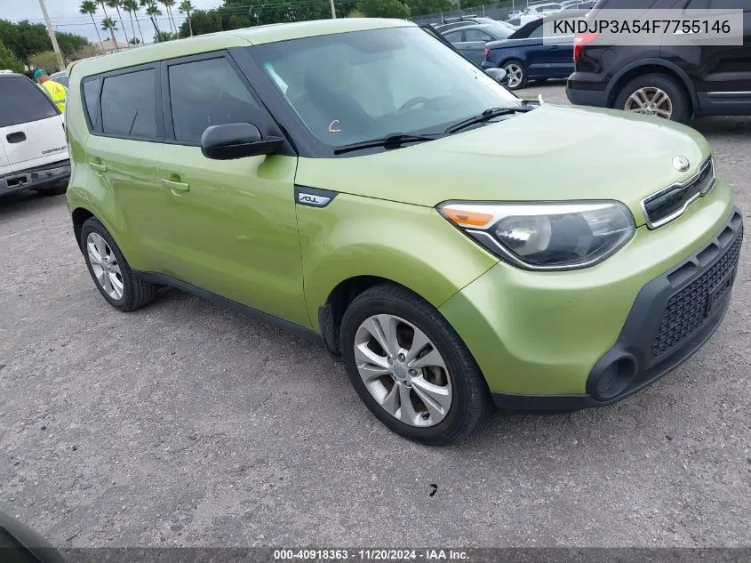 2015 Kia Soul + VIN: KNDJP3A54F7755146 Lot: 40918363