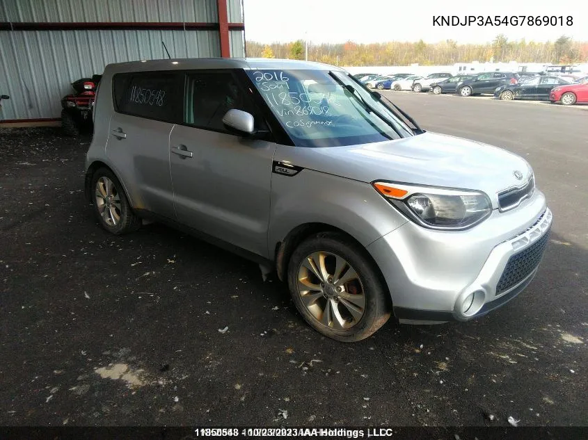 2016 Kia Soul Ex/Ex+ Eco/Sx VIN: KNDJP3A54G7869018 Lot: 11850548