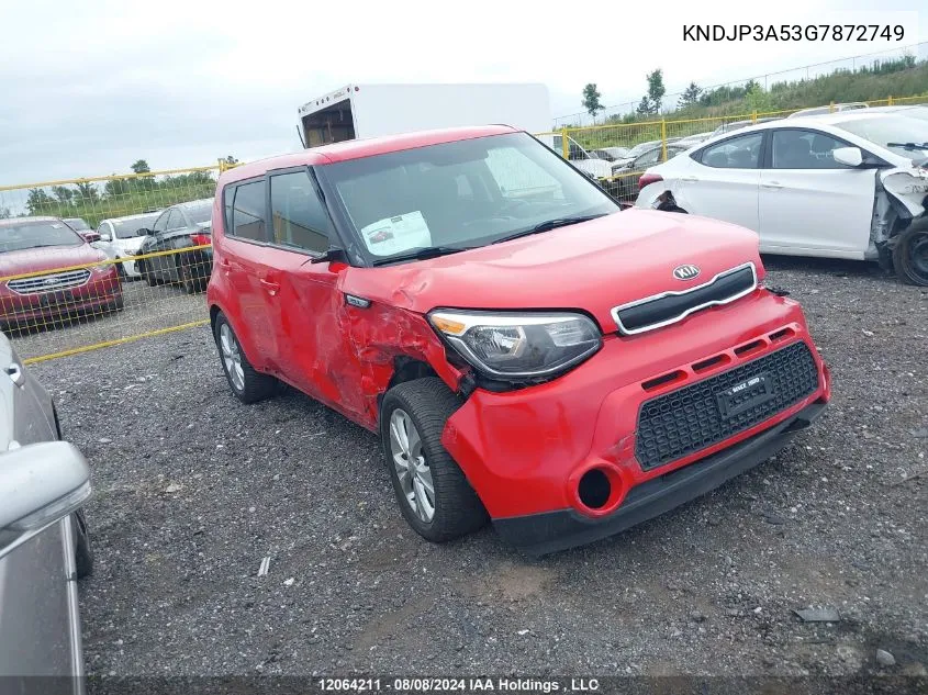 2016 Kia Soul VIN: KNDJP3A53G7872749 Lot: 12064211