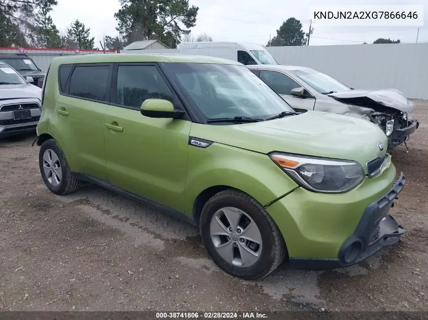 2016 Kia Soul VIN: KNDJN2A2XG7866646 Lot: 38741806