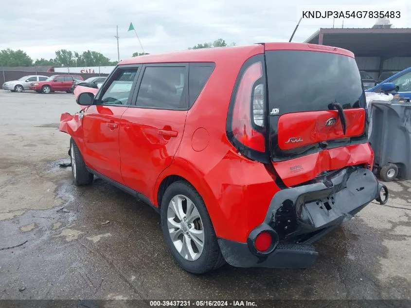 2016 Kia Soul + VIN: KNDJP3A54G7835483 Lot: 39437231